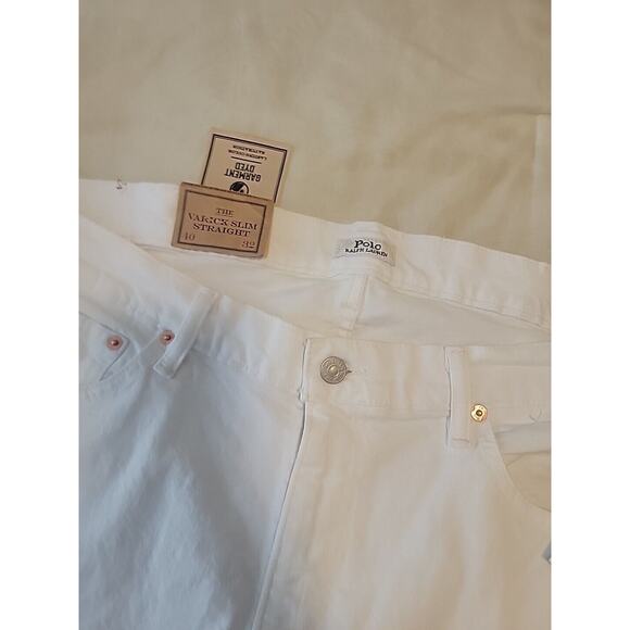 Polo Ralph Lauren The Varick Slim Straight Stretch White Jeans, Men’s 40x32, NWT - Picture 8 of 16